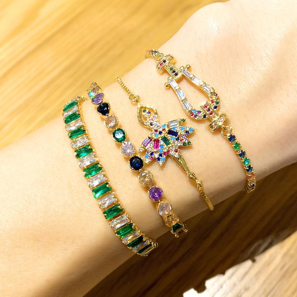 eyika bracelet jewelry wholesale price women tennis bracelet colorful cubic zirconia trend rainbow jewelry gold, Golden;silver
eyika bracelet jewelry wholesale price women tennis bracelet colorful cubic zirconia trend rainbow jewelry gold, Golden;silver