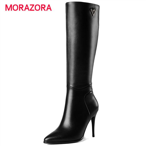 morazora 2018 new stiletto heel super high heel women boots simple metal decoration knee high boots autumn winter zip, Black
morazora 2018 new stiletto heel super high heel women boots simple metal decoration knee high boots autumn winter zip, Black