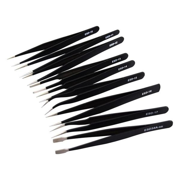 9pcs/set esd stainless steel tweezers kit precision anti-static maintenance tools for electronics jewelry phone repairing
9pcs/set esd stainless steel tweezers kit precision anti-static maintenance tools for electronics jewelry phone repairing