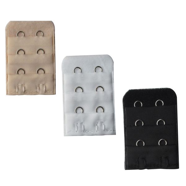 3pcs women bra extension lingerie strap extender replacement with 2 hooks intimates accessories lengthened buckle, Black;white 
3pcs women bra extension lingerie strap extender replacement with 2 hooks intimates accessories lengthened buckle, Black;white
