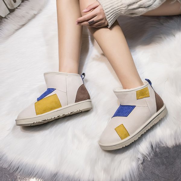 women platform chaussure 2020 new warm plush winter women snow boots fashion patchwork ankle boots u11-32, Black
women platform chaussure 2020 new warm plush winter women snow boots fashion patchwork ankle boots u11-32, Black
