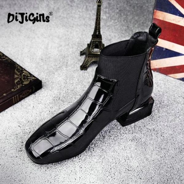 chic women boots shiny pu leather autumn winter shoes woman square toe block heels ankle boots female botas mujer drop shipping, Black
chic women boots shiny pu leather autumn winter shoes woman square toe block heels ankle boots female botas mujer drop shipping, Black
