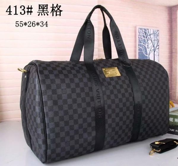 

2019 new fashion men women travel bag duffle bag, brand designer luggage handbags large capacity sport bag 55X26X34CM