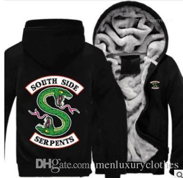 serpents rivalde thick hooded winter coat clothes letters designer jacket coats south side, Black;brown
serpents rivalde thick hooded winter coat clothes letters designer jacket coats south side, Black;brown