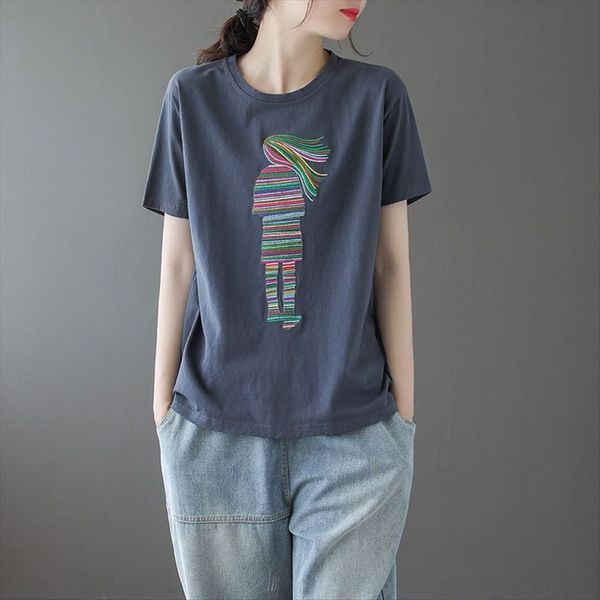 95 cotton embroidery round collar short-sleeved t-shirt women's large size loose solid color 95 cotton embroidery round collar short-sl, White
95 cotton embroidery round collar short-sleeved t-shirt women's large size loose solid color 95 cotton embroidery round collar short-sl, White