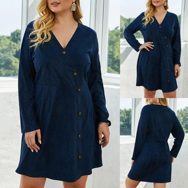 patchwork button dress scrub velvet solid women plus size long sleeve v-neck summer dress button casual vestidos, Black;gray
patchwork button dress scrub velvet solid women plus size long sleeve v-neck summer dress button casual vestidos, Black;gray