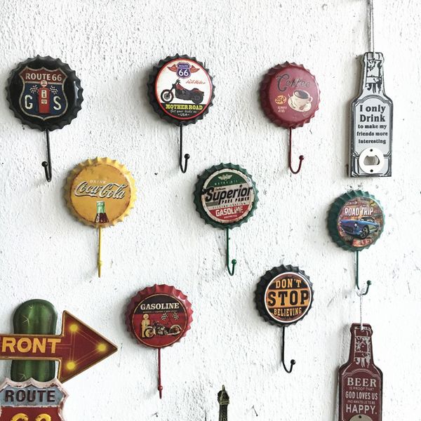retro bottle cap hook home wall handicraft decorative pendant creative beer cover decoration american country
retro bottle cap hook home wall handicraft decorative pendant creative beer cover decoration american country