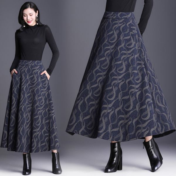 korean wool floral maxi skirt high waist ankle-length plaid plus size women brief artistic long skirt 2019 autumn and winter, Black
korean wool floral maxi skirt high waist ankle-length plaid plus size women brief artistic long skirt 2019 autumn and winter, Black