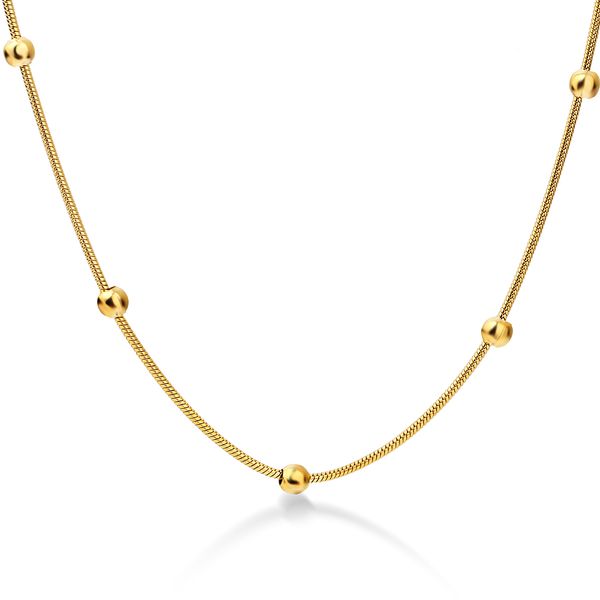 niba 316l stainless steel gold-color round ball pendant necklace link chain necklace fashion jewelry for women or men, Silver
niba 316l stainless steel gold-color round ball pendant necklace link chain necklace fashion jewelry for women or men, Silver