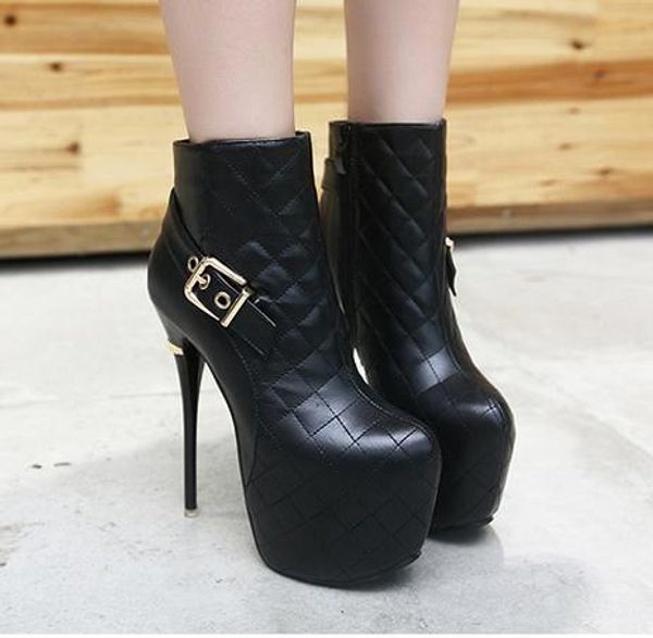 16cm ultra high heel ankle boots black patent leather boots platform shoes women size 35 to 40
16cm ultra high heel ankle boots black patent leather boots platform shoes women size 35 to 40