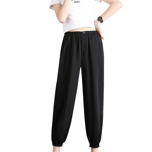 fashion clothes for women pants high waisted comfy harem elastic solid color straight casual long pants culottes, Black;white
fashion clothes for women pants high waisted comfy harem elastic solid color straight casual long pants culottes, Black;white