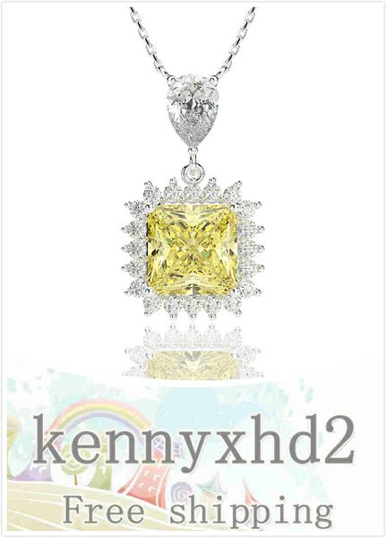 jewelry, artificial high carbon diamond, yellow zircon pendant, collarbone chain, women's platinum plated imitation diamond jewelry, Silver
jewelry, artificial high carbon diamond, yellow zircon pendant, collarbone chain, women's platinum plated imitation diamond jewelry, Silver