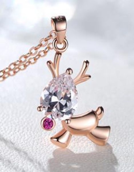 s925 silver necklace with diamond pendant pendant clavicle chain korean version of the small fresh elk christmas gift
s925 silver necklace with diamond pendant pendant clavicle chain korean version of the small fresh elk christmas gift