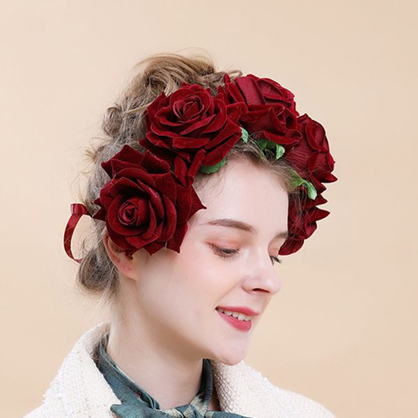 hiyong fashion design flower crown wedding flower crown women elastic headband bohemia rose headpiece for ladies, Golden;white
hiyong fashion design flower crown wedding flower crown women elastic headband bohemia rose headpiece for ladies, Golden;white