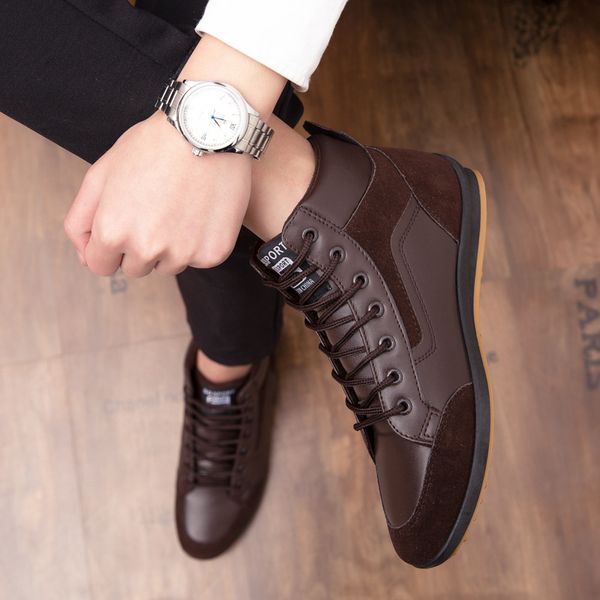 Men Leather Boots Fashion Autumn Spring Warm Cotton Ankle Boots Lace Up sneakers Boot Trending Shoes, Brown
Men Leather Boots Fashion Autumn Spring Warm Cotton Ankle Boots Lace Up sneakers Boot Trending Shoes, Brown