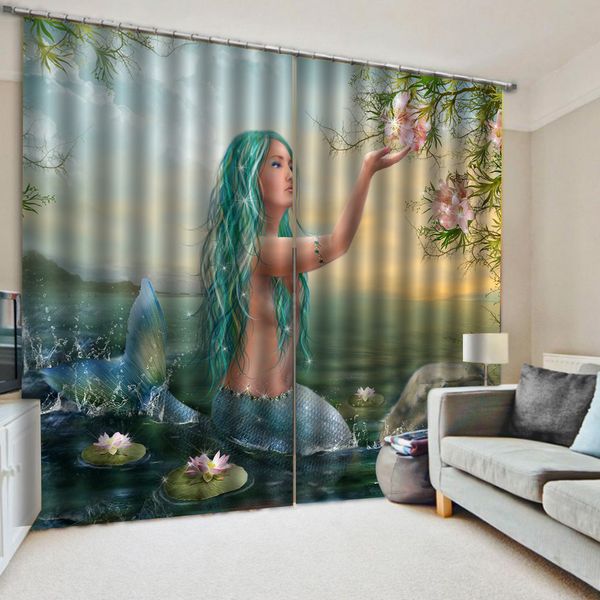 p new bedroom living room windproof thickening blackout fabric mermaid curtains kids curtain
p new bedroom living room windproof thickening blackout fabric mermaid curtains kids curtain