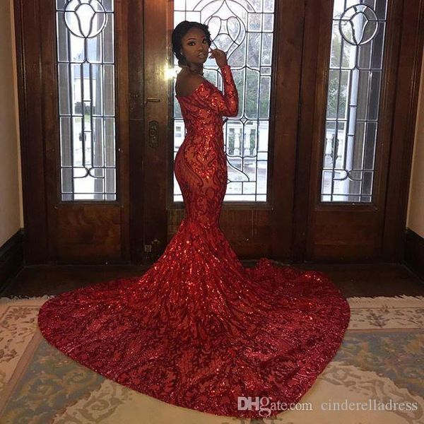 2020 sparkly red sequin prom dresses african off the shoulder mermaid with long sleeve plus size evening gowns for pageant reflective dress, Black
2020 sparkly red sequin prom dresses african off the shoulder mermaid with long sleeve plus size evening gowns for pageant reflective dress, Black