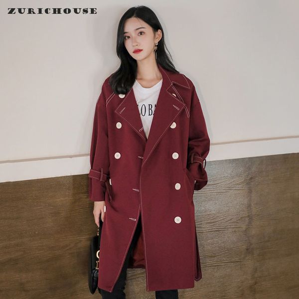 zurichouse 2020 women trench fashion double-breasted design loose fit sashes windbreaker coat burgundy spring long coat woman, Tan;black
zurichouse 2020 women trench fashion double-breasted design loose fit sashes windbreaker coat burgundy spring long coat woman, Tan;black