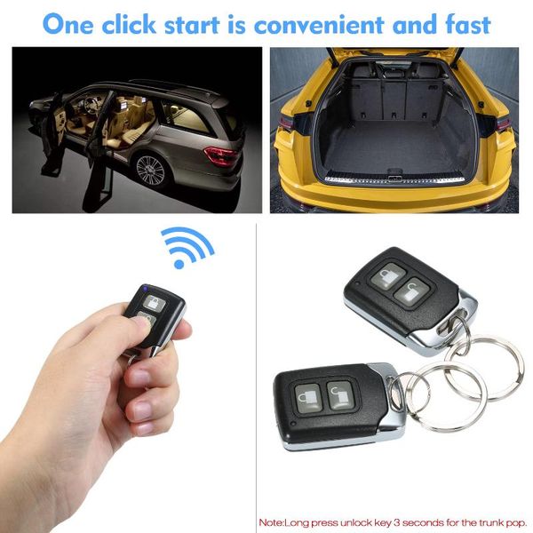 12v universal car remote central kit locking keyless entry system with 2 remote control support trunk car accessories
12v universal car remote central kit locking keyless entry system with 2 remote control support trunk car accessories