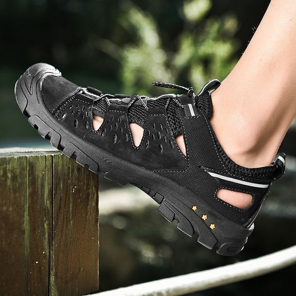 non-slip men outdoor hiking shoes spring summer breathable soft sandals mountain climbing shoes trekking walking 38-46, Black
non-slip men outdoor hiking shoes spring summer breathable soft sandals mountain climbing shoes trekking walking 38-46, Black