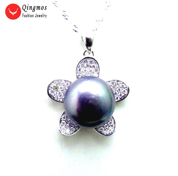 qingmos silver 24mm flower pendant necklace for women with natural 11-13mm flat round black pearl necklace silver s925 chain 16, Golden;silver
qingmos silver 24mm flower pendant necklace for women with natural 11-13mm flat round black pearl necklace silver s925 chain 16, Golden;silver
