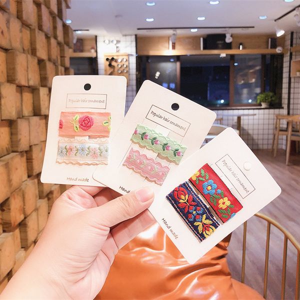 hair accessories 1 pair korean sweet girl child fashion beautiful embroidery fabric bb clip for baby princess barrettes headwear, Slivery;white
hair accessories 1 pair korean sweet girl child fashion beautiful embroidery fabric bb clip for baby princess barrettes headwear, Slivery;white
