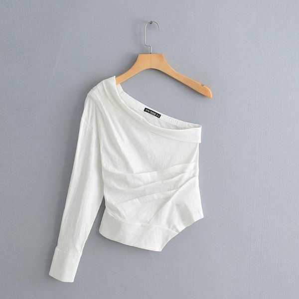 womne мода белый нерегулярные воротник блуза одно плечо плиссе дизайн женский party wear chic top blusas, White
womne мода белый нерегулярные воротник блуза одно плечо плиссе дизайн женский party wear chic top blusas, White