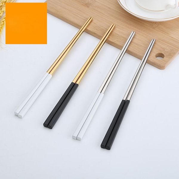 gold/silver chopsticks chinese style stainless steel square chopsticks kitchen tableware
gold/silver chopsticks chinese style stainless steel square chopsticks kitchen tableware