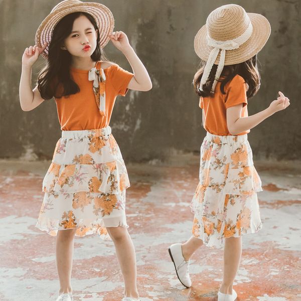 2020 summer kids toddler girl clothes short sleeve t-shirt blouse+floral chiffon skirts 2pcs outfits set children clothing, White
2020 summer kids toddler girl clothes short sleeve t-shirt blouse+floral chiffon skirts 2pcs outfits set children clothing, White