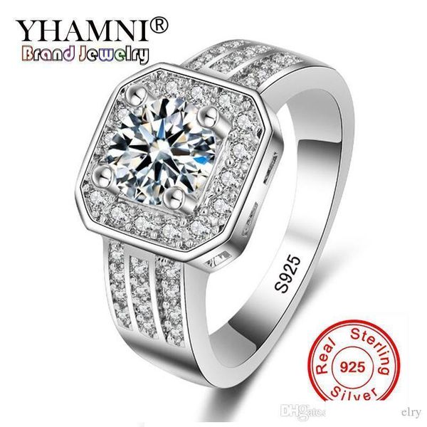 yhamni fine jewelry fashion queen rings 925 sterling silver micro pave clear 5a diamond classic rings for women tr031, Slivery;golden
yhamni fine jewelry fashion queen rings 925 sterling silver micro pave clear 5a diamond classic rings for women tr031, Slivery;golden