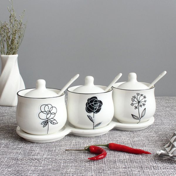 northern europe simplicity style sugar bowl home kitchen 3 in 1 set ceramica salt condiment seasoning pot jars with 3 spoons
northern europe simplicity style sugar bowl home kitchen 3 in 1 set ceramica salt condiment seasoning pot jars with 3 spoons