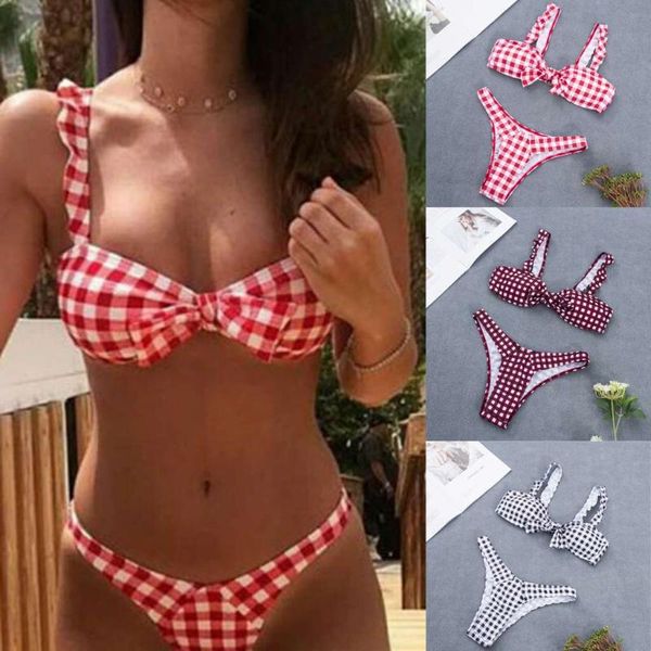 plaid bikini 2019 backless camis swimsuit push-up padded beach swimwear halter bikini bathing suit maillot de bain femme
plaid bikini 2019 backless camis swimsuit push-up padded beach swimwear halter bikini bathing suit maillot de bain femme