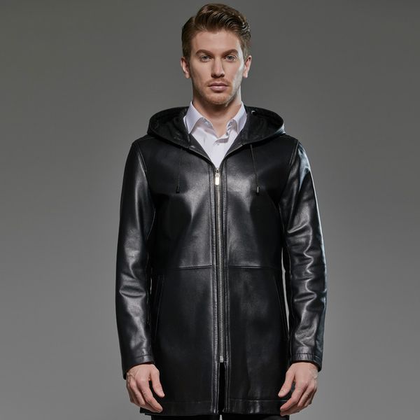 2019 plus size men's genuine leather jacket hooded 100% sheepskin coat long windbreaker chaqueta cuero hombre 181719 kj2291, Black
2019 plus size men's genuine leather jacket hooded 100% sheepskin coat long windbreaker chaqueta cuero hombre 181719 kj2291, Black