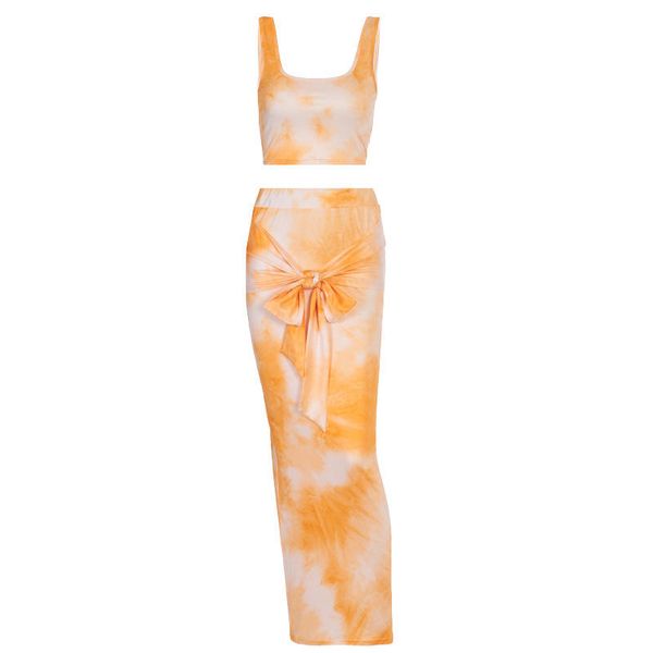 womens summer skinny tie knot dyeing printing bodycons sleeveless crop and long dress two pieces party club sets, White
womens summer skinny tie knot dyeing printing bodycons sleeveless crop and long dress two pieces party club sets, White