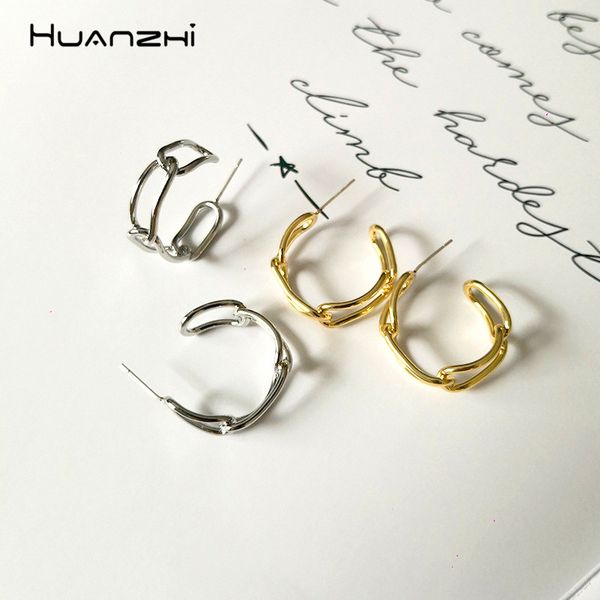 huanzhi 2019 new s925 c shape fashion simple geometric chain gold metal plated hoop earrings for women girl party travel jewelry, Golden;silver
huanzhi 2019 new s925 c shape fashion simple geometric chain gold metal plated hoop earrings for women girl party travel jewelry, Golden;silver