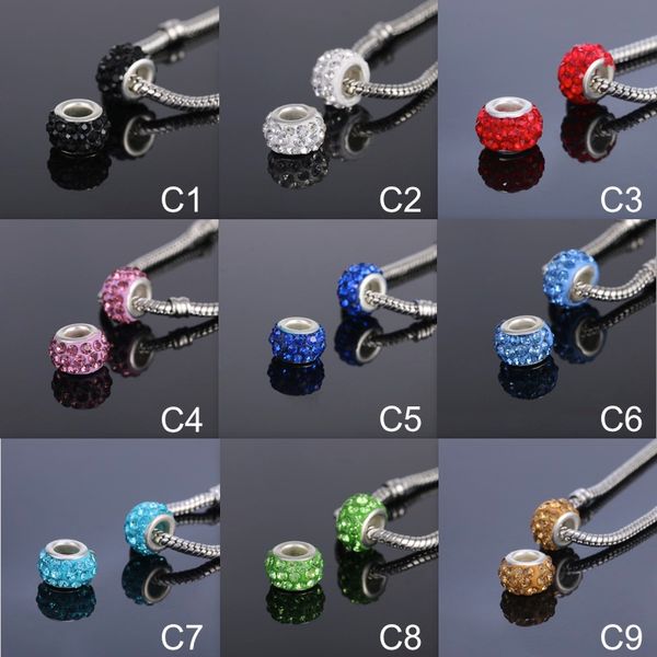 9 colors big holes beads with 3 row rhinestone loose beads inlaid round rhinestone ball diy shambala bead bracelet necklace accessories, Black
9 colors big holes beads with 3 row rhinestone loose beads inlaid round rhinestone ball diy shambala bead bracelet necklace accessories, Black