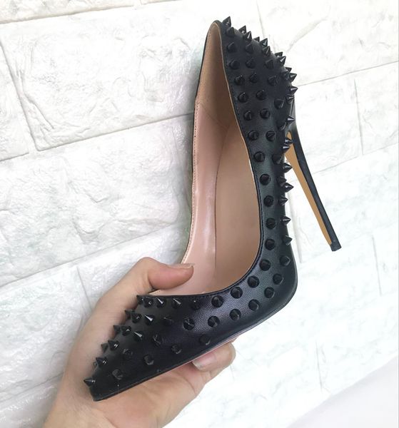 brand shoes red womens pumps high heel shoes rivet pointed toe fine heel lady wedding shoes bottom for the red fashion party +logo+box t07, Black
brand shoes red womens pumps high heel shoes rivet pointed toe fine heel lady wedding shoes bottom for the red fashion party +logo+box t07, Black