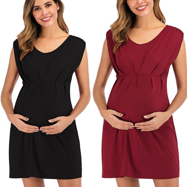 maternity dresses women pregnancy dress solid short sleeve skirt mother summer pregnant nursing, White
maternity dresses women pregnancy dress solid short sleeve skirt mother summer pregnant nursing, White