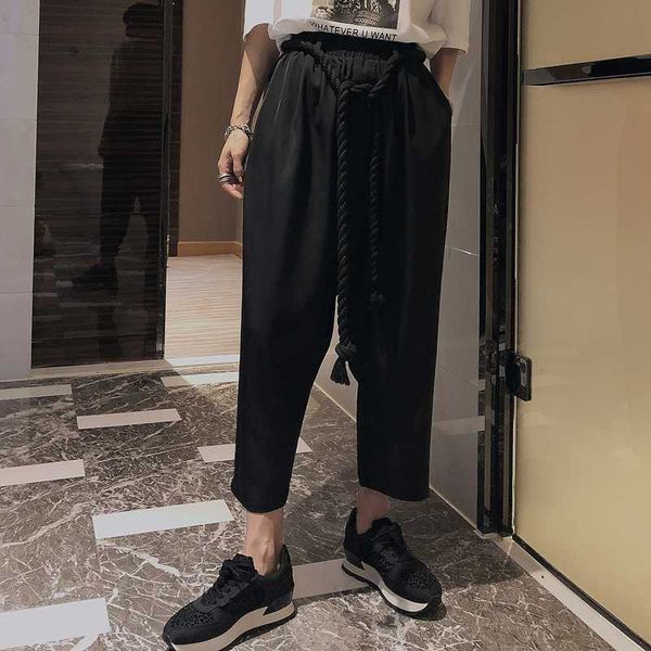 men gothic hip hop punk linen harem pants with waist rope men black baggy pants joggers nightclub dj singer stage costume
men gothic hip hop punk linen harem pants with waist rope men black baggy pants joggers nightclub dj singer stage costume