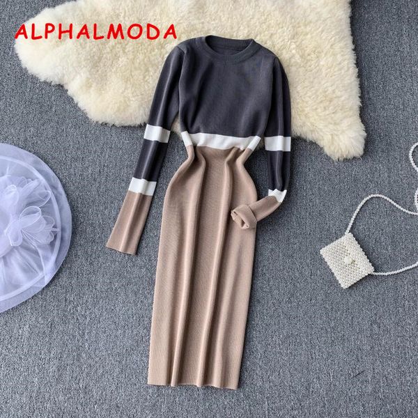 alphalmoda autumn winter women hit color knit dress 2019 new retro high-waist colored long-sleeved slim knitted one-step dress, Black;pink
alphalmoda autumn winter women hit color knit dress 2019 new retro high-waist colored long-sleeved slim knitted one-step dress, Black;pink