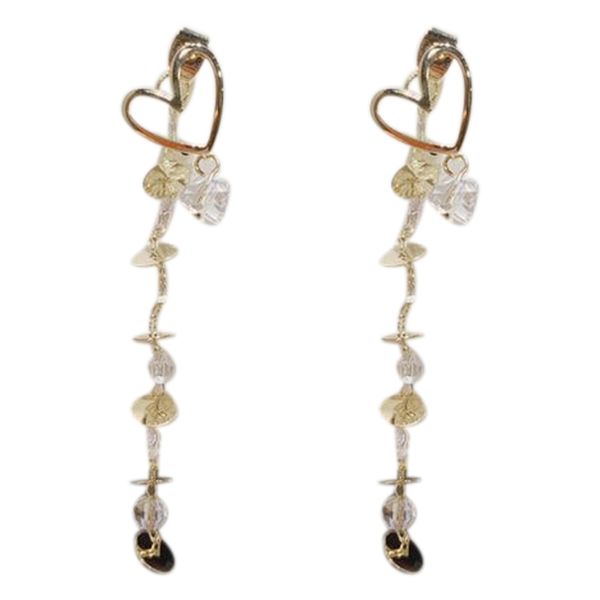 girl geometric fashion crystal beads earrings female love beads long chain tassel earrings, Golden;silver
girl geometric fashion crystal beads earrings female love beads long chain tassel earrings, Golden;silver