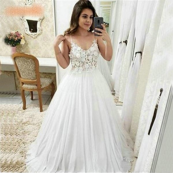 new arrivals spaghetti strap wedding dress lace appliques princess a-line long dress bridal gown formal beach summer vestido de noiva 2020, White
new arrivals spaghetti strap wedding dress lace appliques princess a-line long dress bridal gown formal beach summer vestido de noiva 2020, White