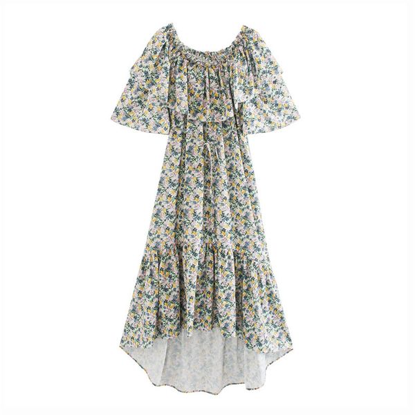women chic floral print ruffled midi dress vintage o neck short sleeve irregular female dresses ladies beach dress vestidos, Black;gray
women chic floral print ruffled midi dress vintage o neck short sleeve irregular female dresses ladies beach dress vestidos, Black;gray