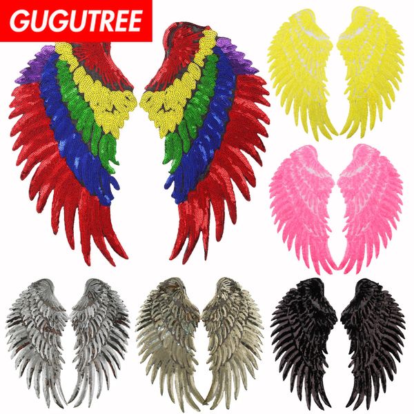 gugutree sequins embroidery big wings patch cartoon patches badges applique patches for clothing jw-22, Black
gugutree sequins embroidery big wings patch cartoon patches badges applique patches for clothing jw-22, Black