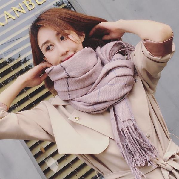 wholesale- version of the autumn and winter new long thick scarf men and women dual-use cashmere tassel plaid collar wild tide large shawl, Blue;gray
wholesale- version of the autumn and winter new long thick scarf men and women dual-use cashmere tassel plaid collar wild tide large shawl, Blue;gray