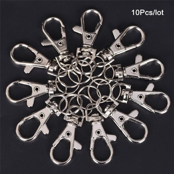 10pcs alloy metal key chain holder diy classic silver split lobster key bag hooks clasp clips ring
10pcs alloy metal key chain holder diy classic silver split lobster key bag hooks clasp clips ring