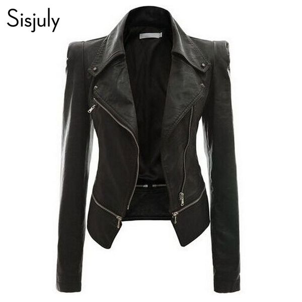 sisjuly pu leather jacket coat women winter autumn punk style black slim zipper lapel collar motor fashion plus size jacket coat, Black;brown
sisjuly pu leather jacket coat women winter autumn punk style black slim zipper lapel collar motor fashion plus size jacket coat, Black;brown