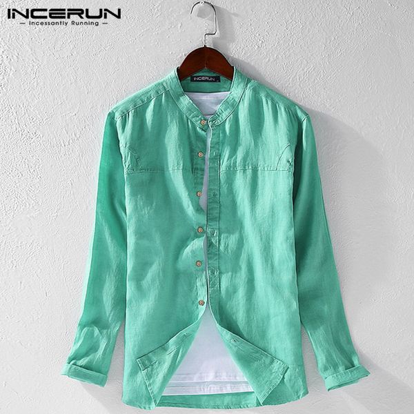 men's casual shirts men shirt cotton solid harajuku long sleeve 2021 stand collar breathable blouse streetwear japanese style incerun, White;black
men's casual shirts men shirt cotton solid harajuku long sleeve 2021 stand collar breathable blouse streetwear japanese style incerun, White;black