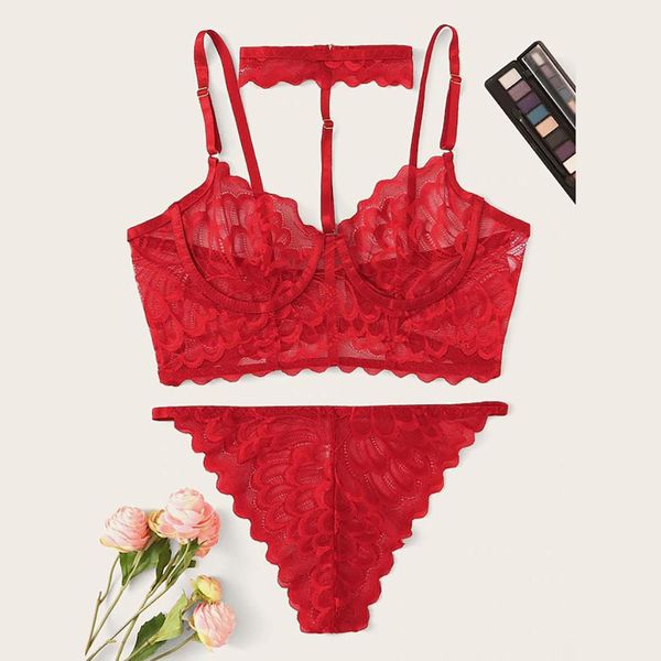 women lingerie corset lace hole underwire racy muslin sleepwear underwear +briefs fashion sous vetement femme l24#, Red;black
women lingerie corset lace hole underwire racy muslin sleepwear underwear +briefs fashion sous vetement femme l24#, Red;black