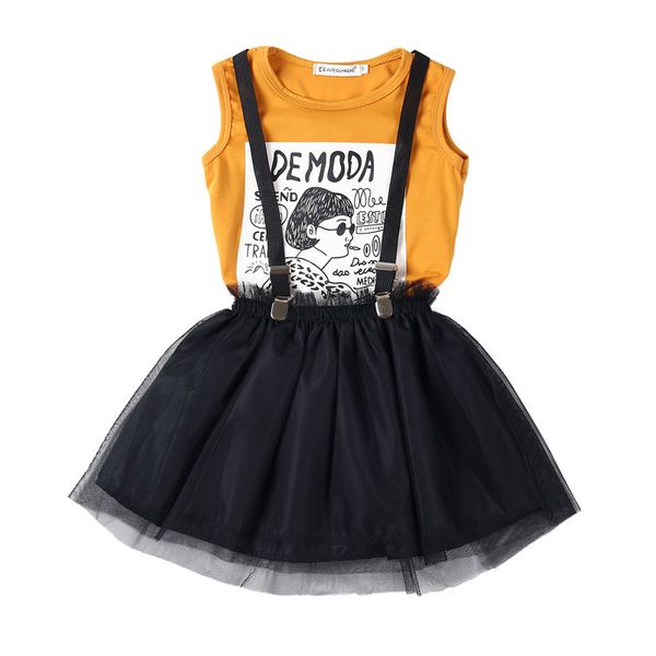 girls sets new summer children sleeveless t-shirt+veil skirt 2pcs kids suit fashion 1-7t children clothes, White
girls sets new summer children sleeveless t-shirt+veil skirt 2pcs kids suit fashion 1-7t children clothes, White